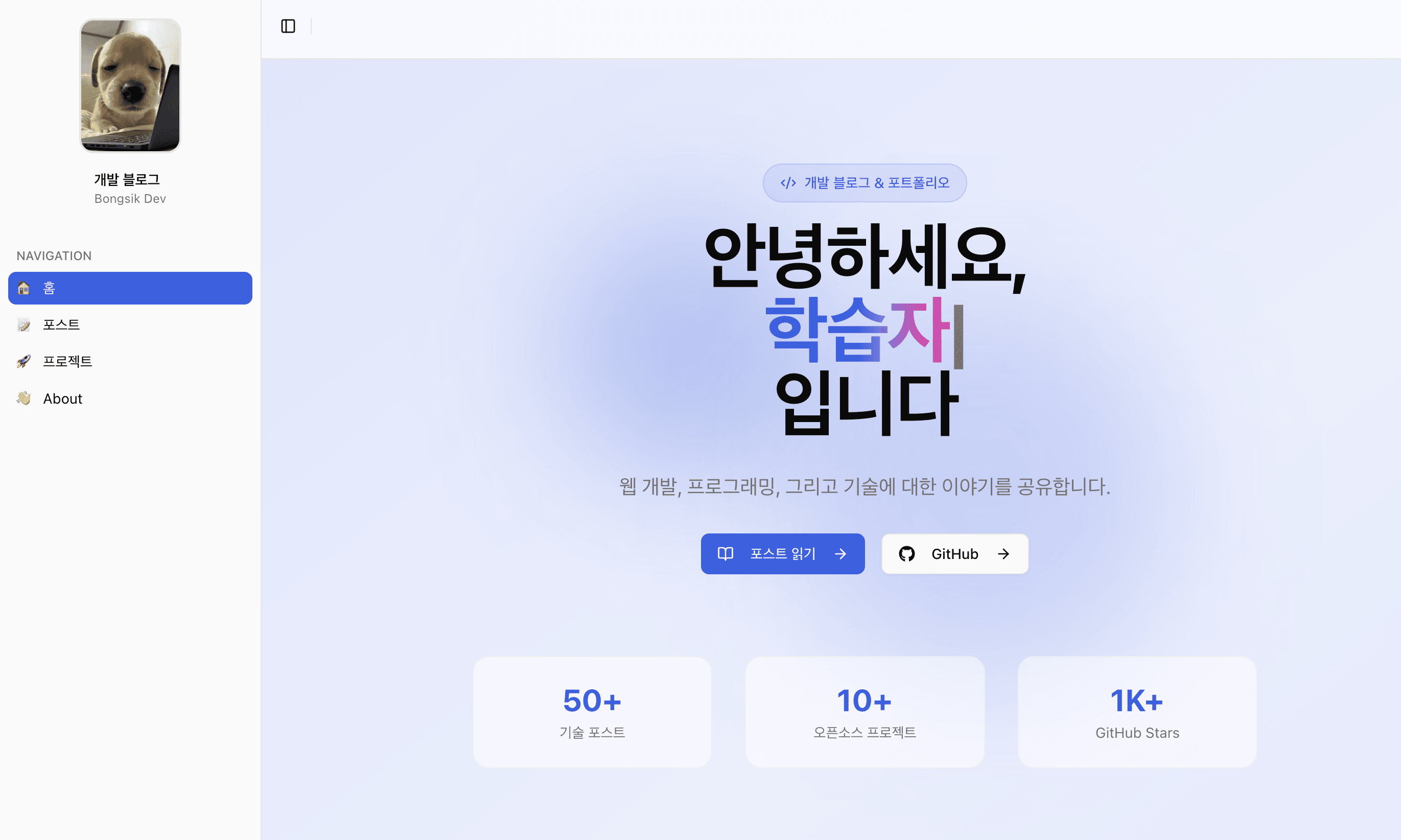 개발 블로그 & 포트폴리오